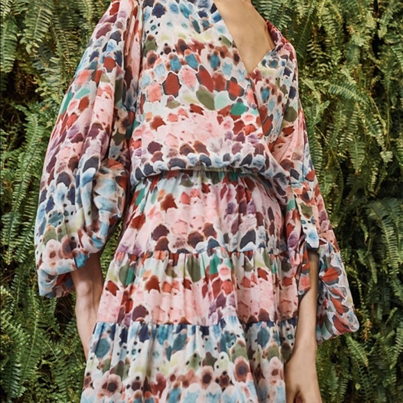 Brand New!Alexis Damiana Dress in water abstract! - Picture 2 of 7